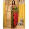  Traditional Bengali Begampuri Handloom Cotton Saree With Blouse Piece (Red Green)