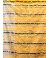 Traditional Bengali Begampuri   Handloom Cotton Saree With Blouse Piece(White Yellow)