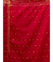 Bengal Cotton Silk Pure Handloom Cotton Saree Kohinoor Work With Blouse Piece (Pink)