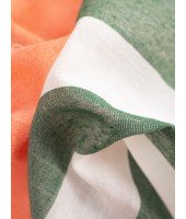 Women`s Pure Malmal Cotton and Bengal Soft Khadi Mul Mul Handloom Cotton Saree in Tricolour (Orange White Green)