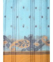  Handloom Cotton Saree Padmakshi Woven Designer Without Blouse Piece (Light Blue)