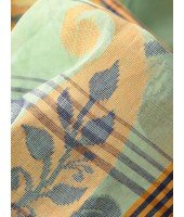  Handloom Cotton Saree Padmakshi Woven Designer Without Blouse Piece (Light Green)