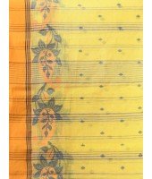 Handloom Cotton Saree Padmakshi Woven Designer Without Blouse Piece (Yellow)