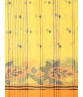 Handloom Cotton Saree Padmakshi Woven Designer Without Blouse Piece (Yellow)