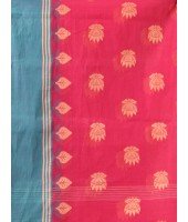 Traditional Pure Handloom Cotton Saree Padmo Woven Design Without Blouse Piece (Red)