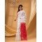  Traditional Tamarind Leaf Resham Dhakai Jamdani Pure Cotton Handloom Saree without Blouse Piece (White Red)