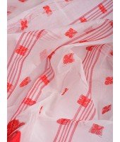 Tant Pure Handloom Cotton Saree Woven Tri Flower Designer Without Blouse Piece