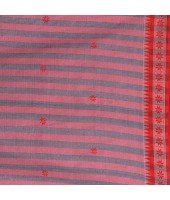 DESH BIDESH Women`s Traditional Bengali Tant Handloom Cotton Saree Galaxi Design With Blouse Piece(Grey)