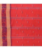 Women`s Traditional Tant Pure Cotton Handloom Blue Saree Woven Sudarshana Designer Without Blouse Piece