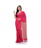  Cotton Handloom RupSagar Design Saree Without Blouse Piece (Pink)