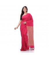  Cotton Handloom RupSagar Design Saree Without Blouse Piece (Pink)