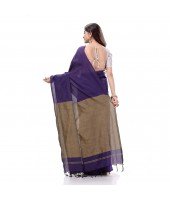  Cotton Handloom RupSagar Design Saree Without Blouse Piece (Purple)