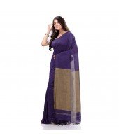  Cotton Handloom RupSagar Design Saree Without Blouse Piece (Purple)