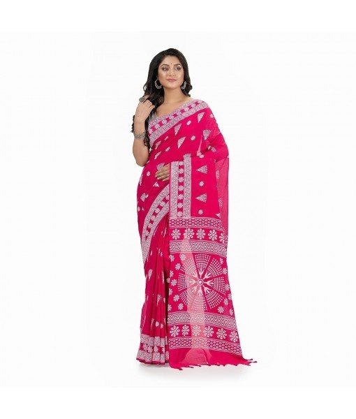 Pure Cotton Konark Design Handloom Saree with Blouse Piece (Blue)