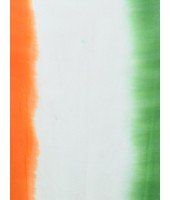  Tri Colour Embellished Chiffon Dupatta Scarf With Tricolor Lace and Tassles (Triranga_tricolor)