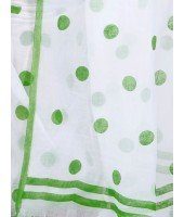 Women`s Traditional Hand Woven Malmal Bengal Handloom Pure Cotton Saree Without Blouse Piece (Green White)