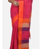 Pure Cotton 100% Traditional Bengali Handloom Tant Saree Very Soft Cotton Materials"Clical Desigined" With Blouse Picas