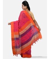 Pure Cotton 100% Traditional Bengali Handloom Tant Saree Very Soft Cotton Materials"Clical Desigined" With Blouse Picas