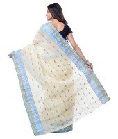 Women Pure Bengal Tant Traditional Handloom Bengali Cotton Saree Noyonchuri Design Without Blouse Piece