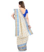 Women Pure Bengal Tant Traditional Handloom Bengali Cotton Saree Noyonchuri Design Without Blouse Piece