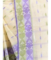 Women Pure Bengal Tant Traditional Handloom Bengali Cotton Saree Noyonchuri Design Without Blouse Piece