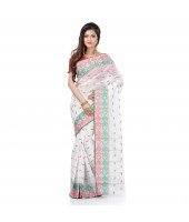 DESH BIDESH Women Bengal Tant Traditional Handloom Pure Cotton Saree Noyonchuri Design Without Blouse Piece