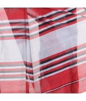 DESH BIDESH Women`s Bengal Khadi Ghicha Handloom Cotton Silk Saree With Blouse Piece (Black Silver Red)